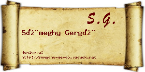 Sümeghy Gergő névjegykártya